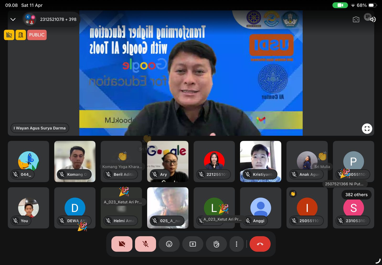 Akselerasi Kompetensi Digital Mahasiswa, USDI dan AI Center Unud Gelar Workshop Strategis Bersama Google for Education